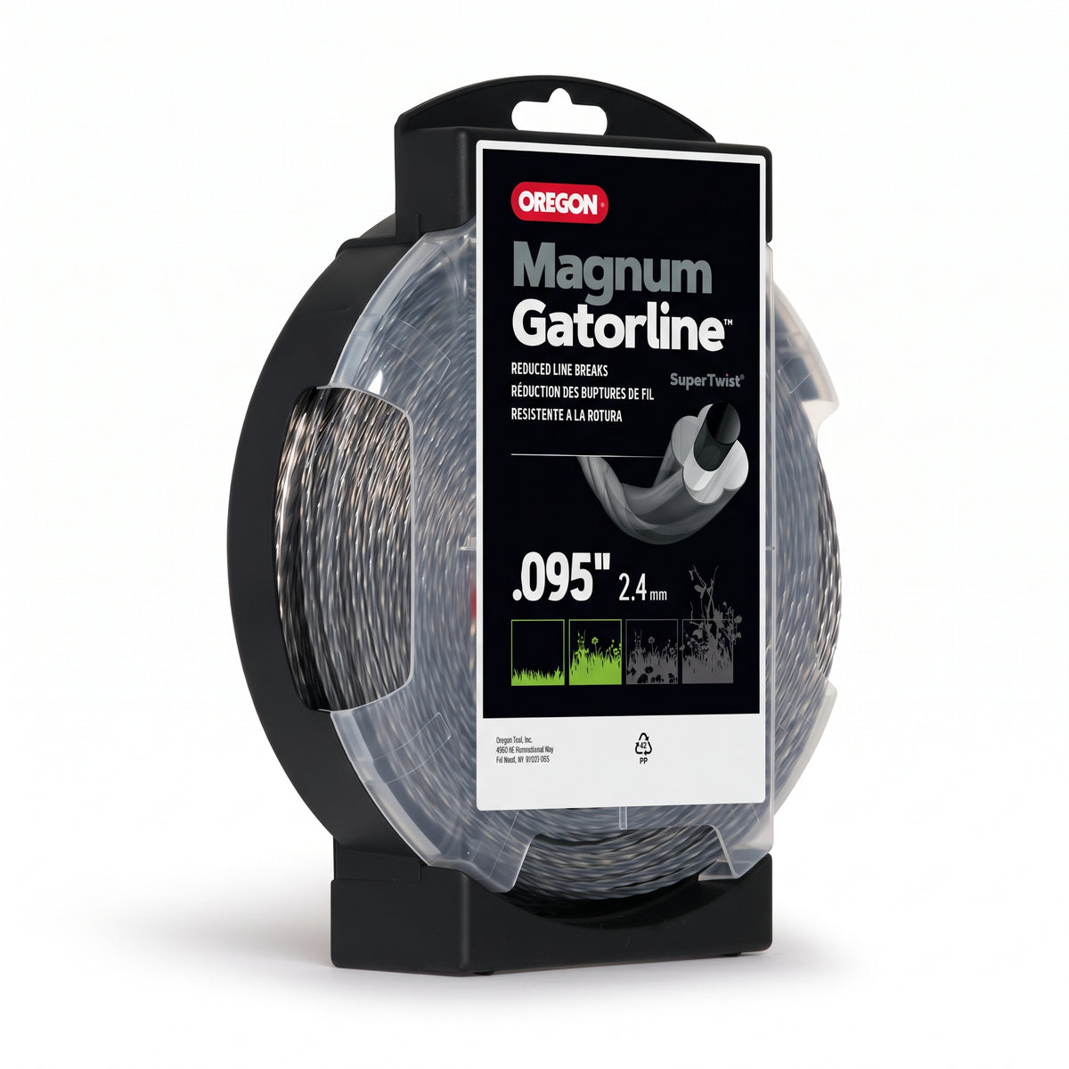 Oregon Magnum Gatorline SuperTwist trimmer line 2.4mm x 12m, side view