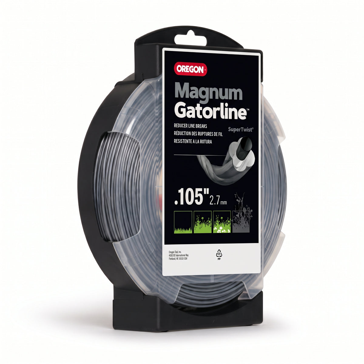Oregon Magnum Gatorline SuperTwist trimmer line 2.7mm x 12m, side view