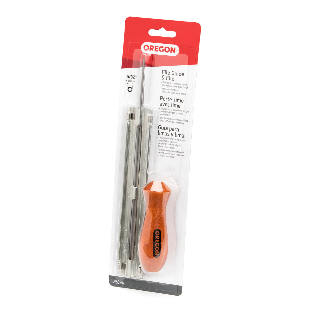 Oregon 5/32 inch chainsaw sharpening file and guide