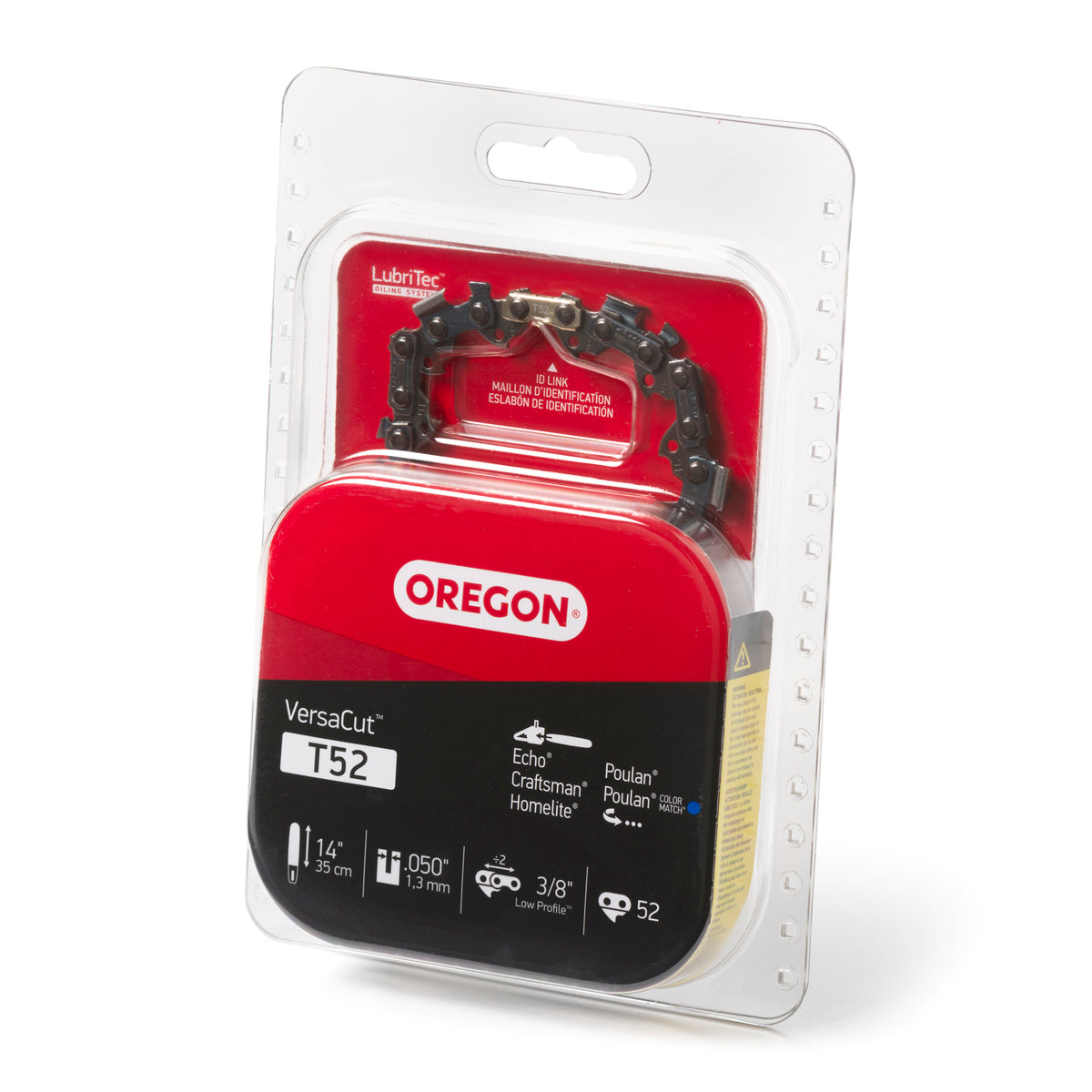 Oregon T52 VersaCut chainsaw chain for 14 inch bar, detail view