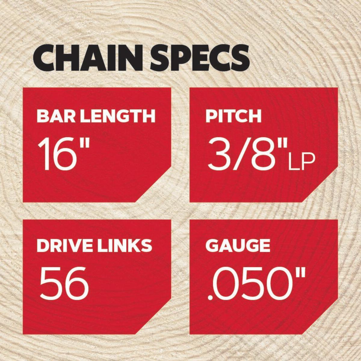 Oregon T56 VersaCut chainsaw chain for 16 inch bar, alternate view