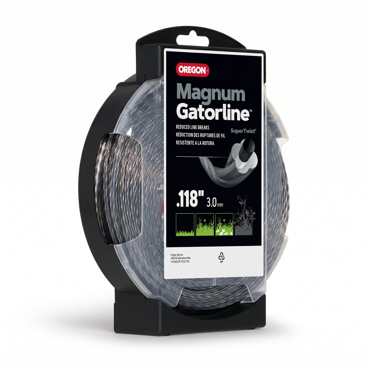 Oregon Magnum Gatorline SuperTwist trimmer line 3.0mm x 12m, side view