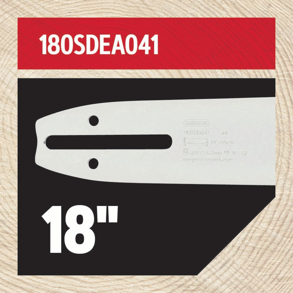 Oregon 18 inch chainsaw bar and chain combination, extra view