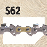 Oregon 18 inch chainsaw bar and chain combination, side view