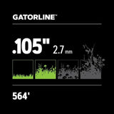 Oregon Magnum Gatorline SuperTwist trimmer line 2.7mm x 44m spool, rear view
