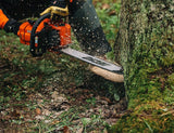 Echo CS-590 59.8cc petrol chainsaw with 20 inch bar, angle view