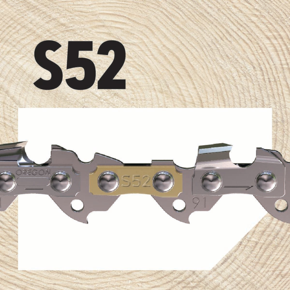 Oregon S52 AdvanceCut chainsaw chain for 14 inch bar, alternate view