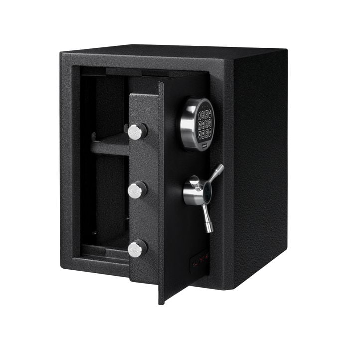 Lokaway premium security safe 34 x 36 x 43cm with Swing'n'Slide door, in use