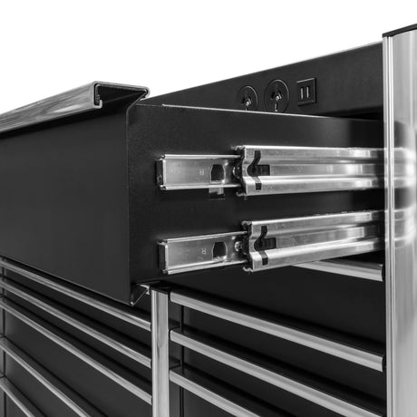 Simply Tools 73 inch 20 drawer black tool trolley roll cabinet, extra view