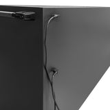 Simply Tools 73 inch 20 drawer black tool trolley roll cabinet, angle view