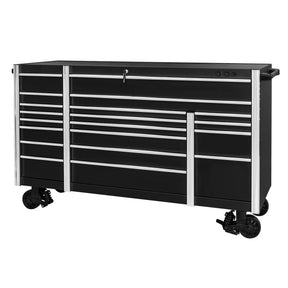 Simply Tools 73 inch 20 drawer black tool trolley roll cabinet