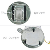 12 litre galvanised metal mop bucket with roller wringer, side view
