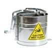 12 litre galvanised metal mop bucket with roller wringer