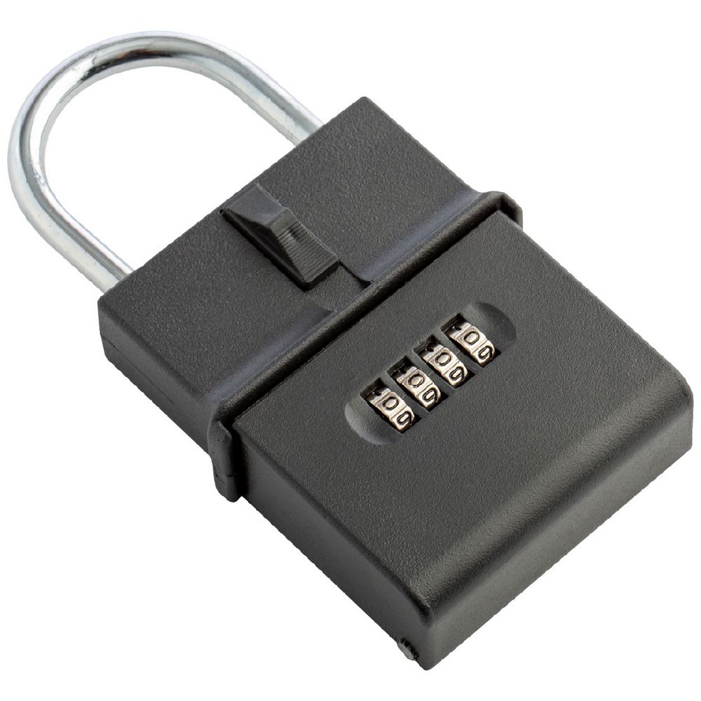 Portable combination lock key safe storage box