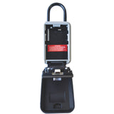 Padlock combination lock key safe storage box, detail view
