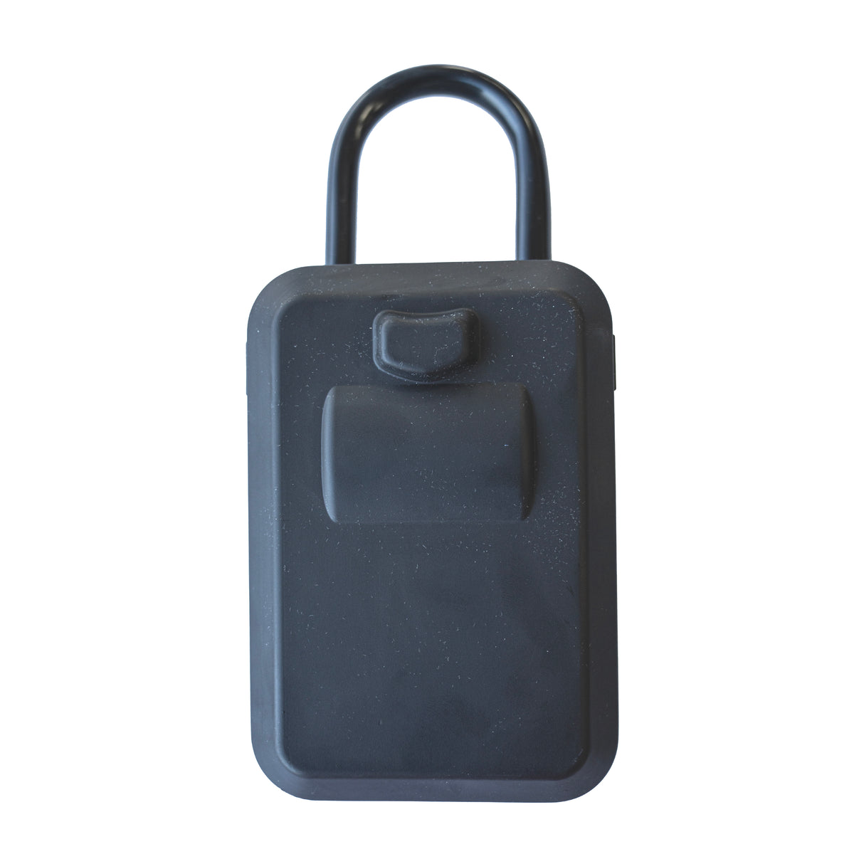 Padlock combination lock key safe storage box, angle view