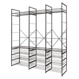 Simply Tools open wardrobe system clothes storage rack with wire baskets