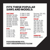 Oregon T45 VersaCut chainsaw chain for 12 inch bar, detail view