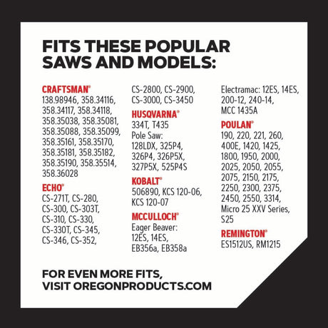 Oregon T45 VersaCut chainsaw chain for 12 inch bar, detail view