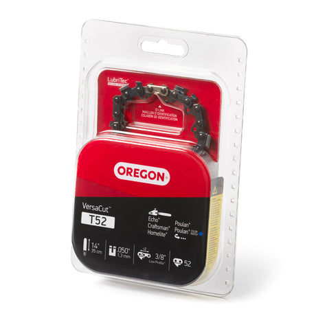 Oregon T52 VersaCut chainsaw chain for 14 inch bar, detail view