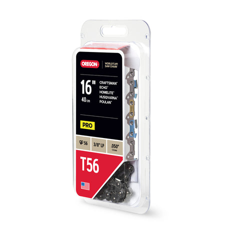 Oregon T56 VersaCut chainsaw chain for 16 inch bar, detail view
